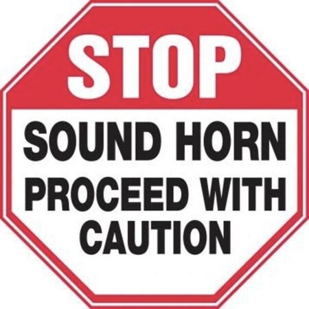 Accuform SAFETY SIGN STOP  SOUND HORN  MVHR943VS MVHR943VS